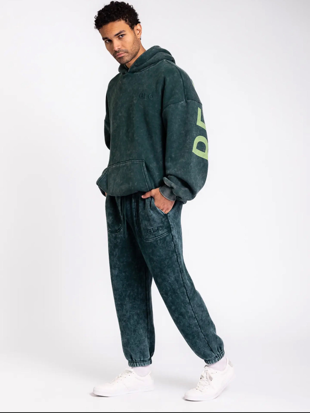 Unisex Kingdom Essential Hoodie Snow Wash - Green Redeemed