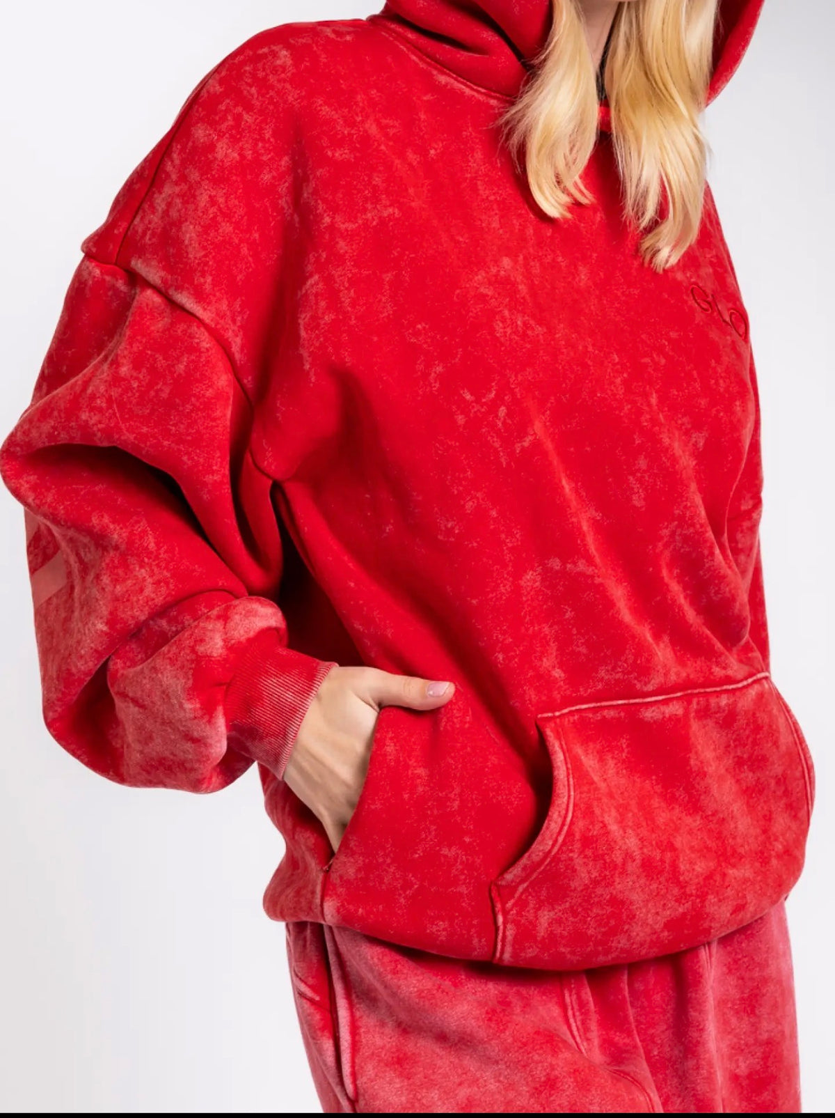 Unisex Kingdom Essential Hoodie Snow Wash-Red Forgiven
