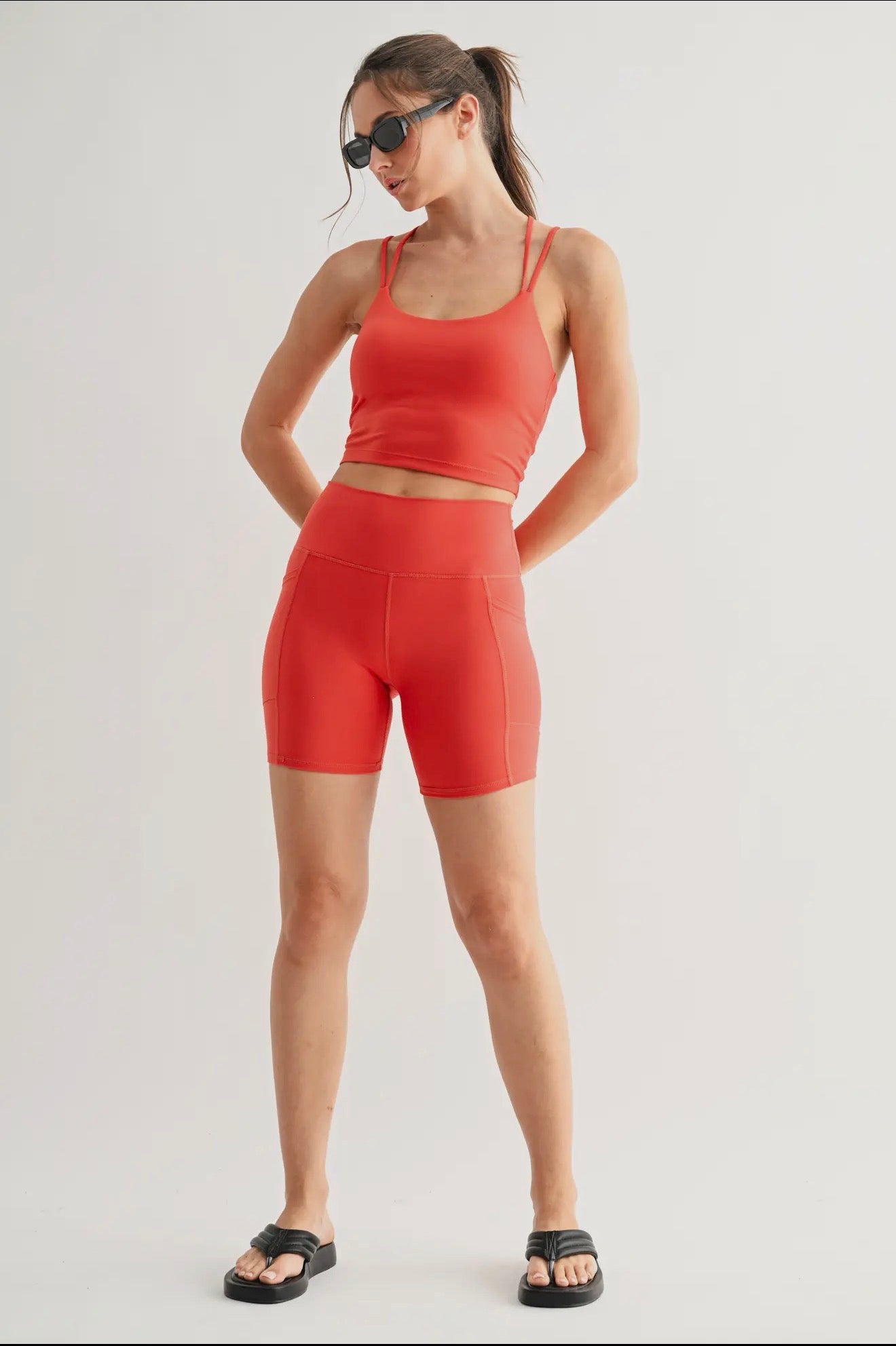 Woman's Blushed Brick Active Tank w/ Built in Sports Bra