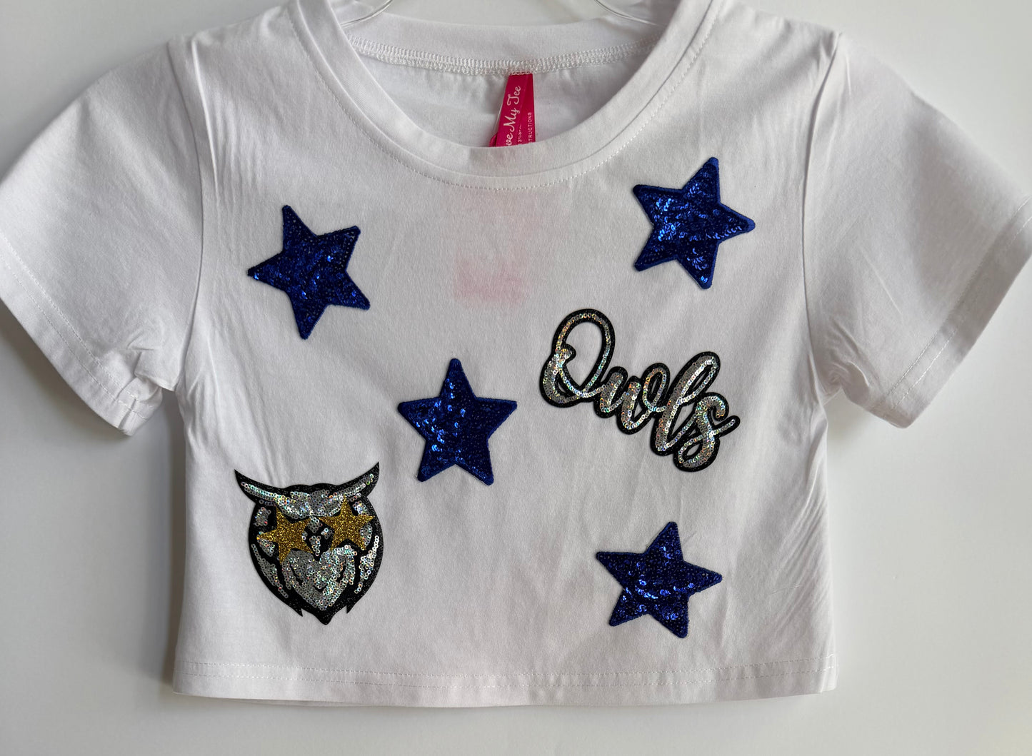 Youth Crop Tee w/ 2 Small patches+4 Small Stars