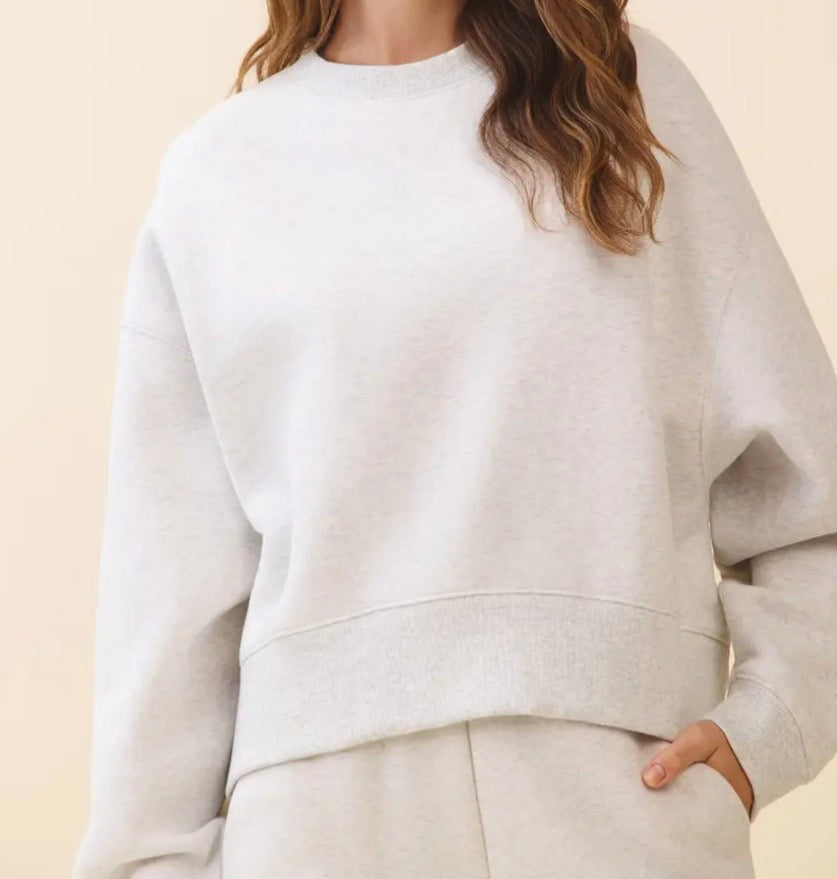 Adult Christmas Crop Sweatshirt with Single Christmas Sequin Patch