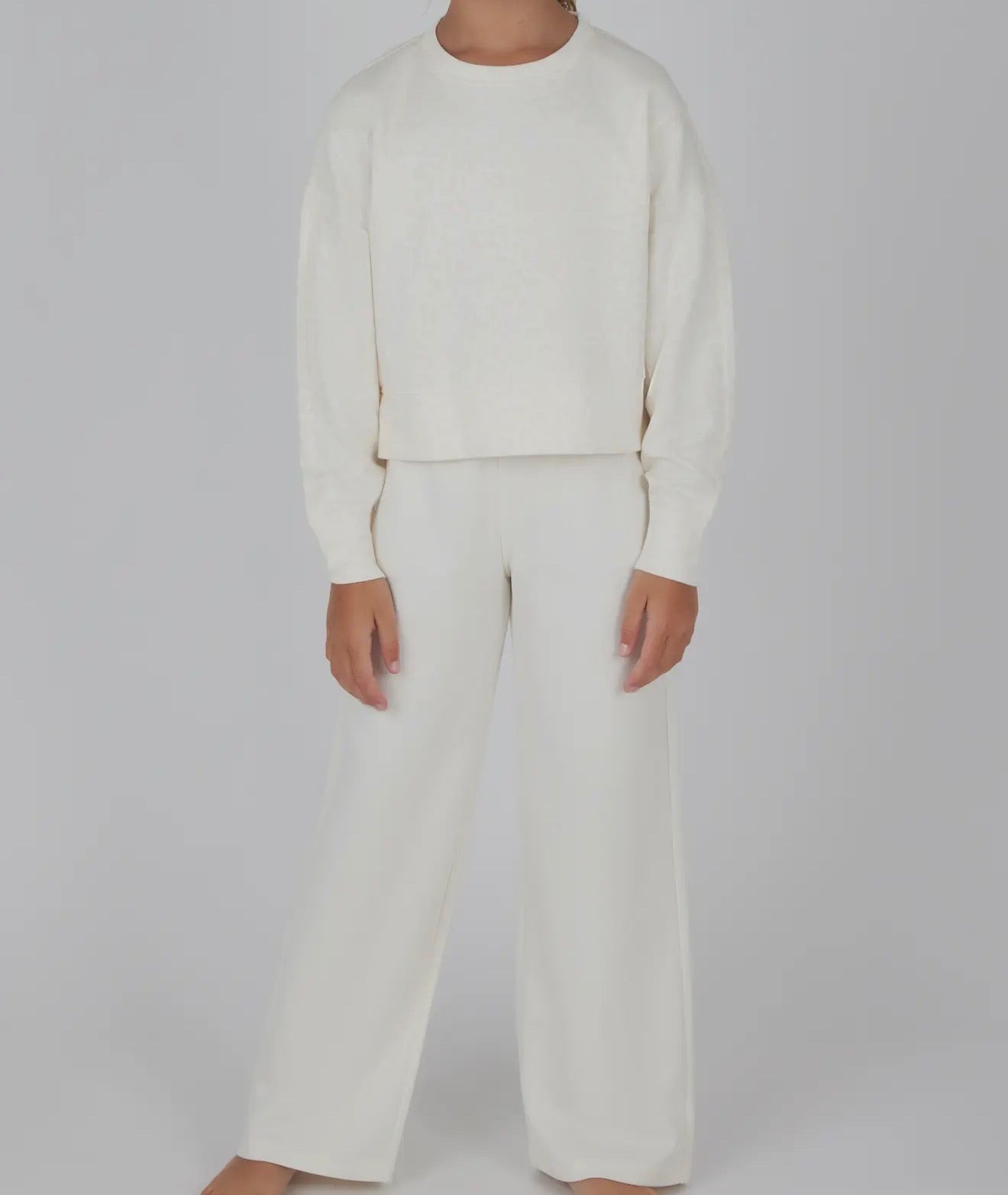 Youth Christmas Pullover Leopard Pant Set with Christmas Single Patch