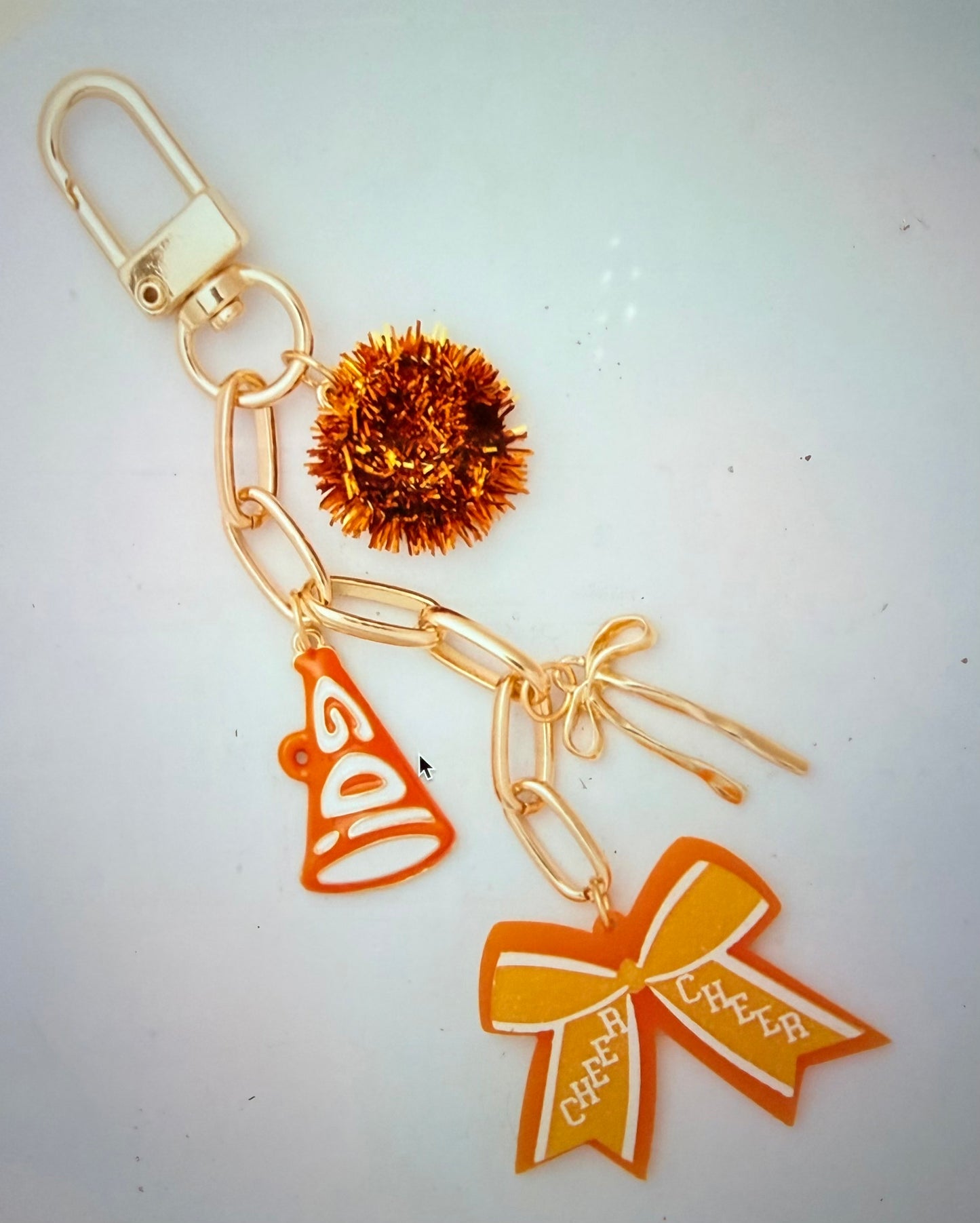 Cheer Inspired Pom Pom Bag Charm
