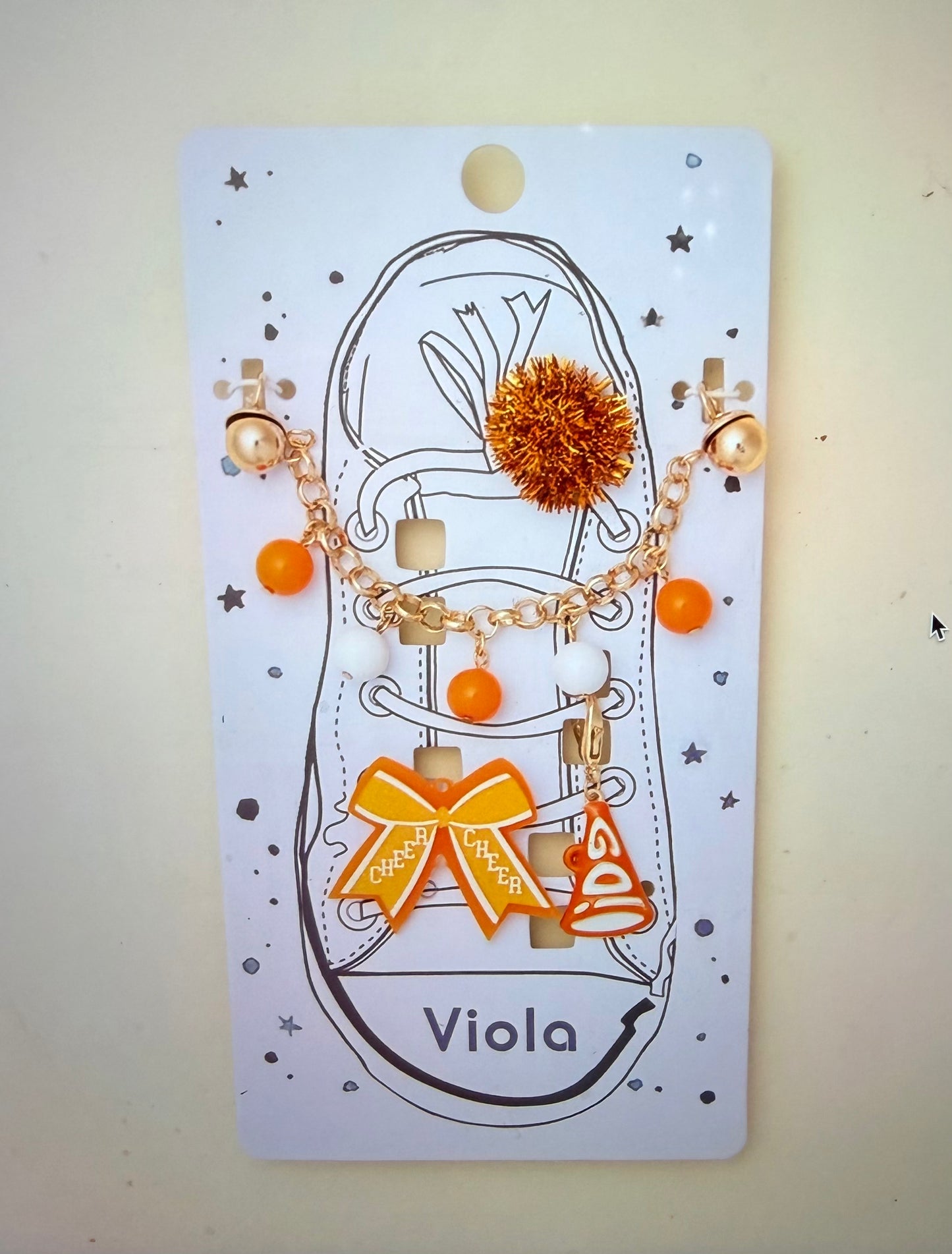 Game Day Shoe Charm with Assorted Charms