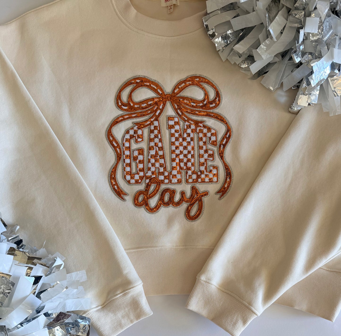 Game Day Single Patch Crop Sweatshirt