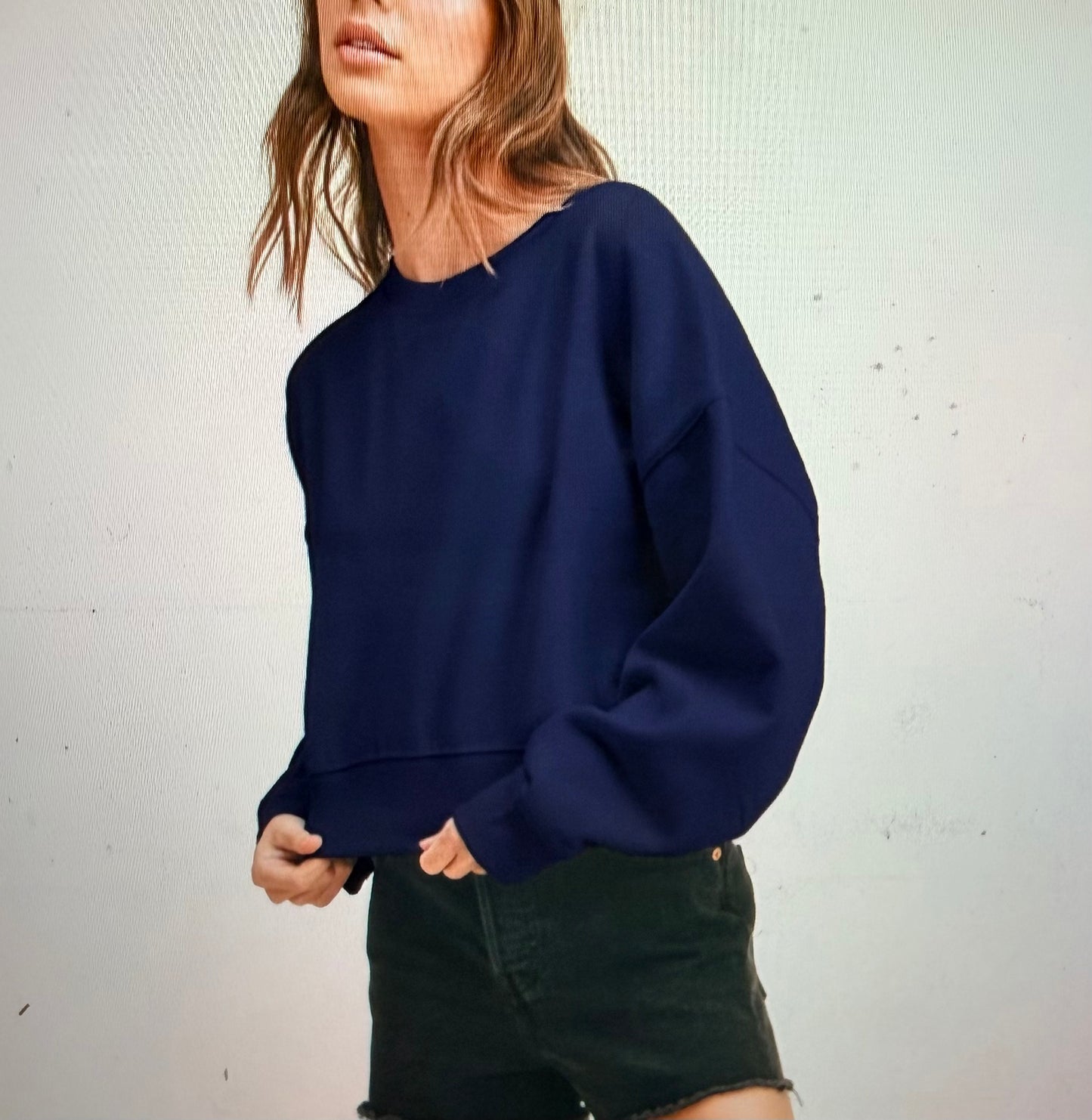 Lions Single Patch Crop Sweatshirt