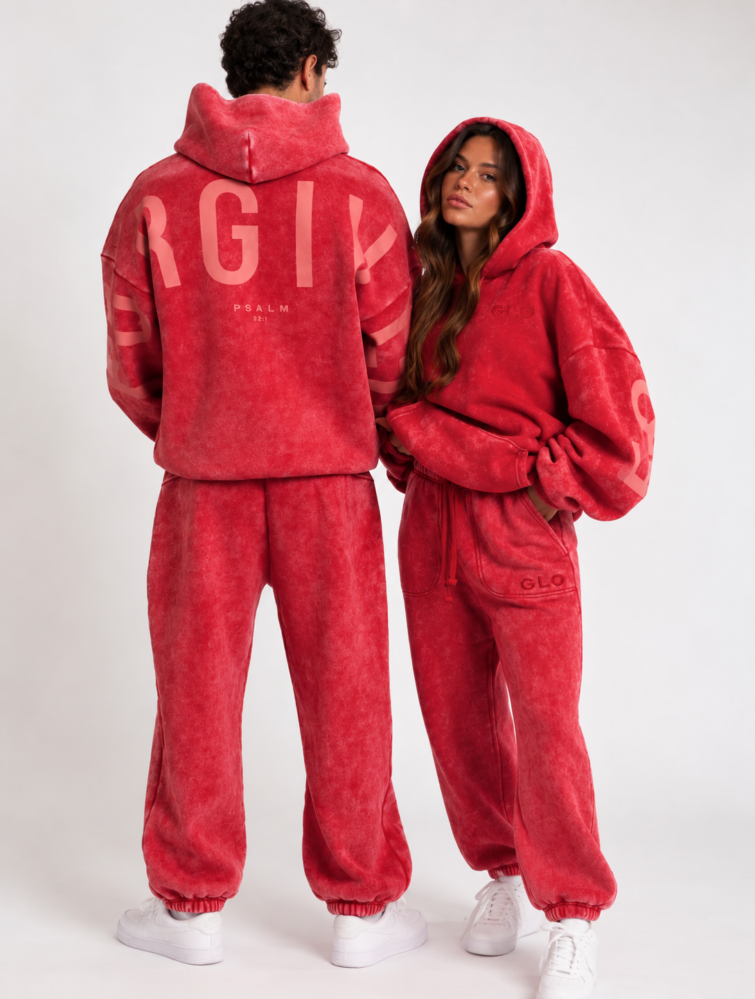 Unisex Kingdom Essential Hoodie Snow Wash-Red Forgiven