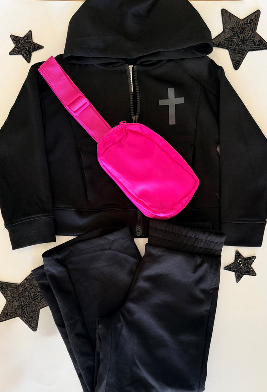 Toddler 3 Piece Pant and Jacket Set w/ Cross