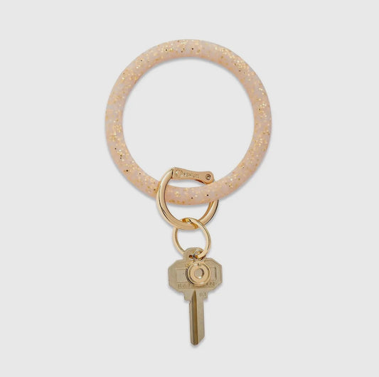 Oventure Silicone Big O Key Ring- Gold Rush Confetti