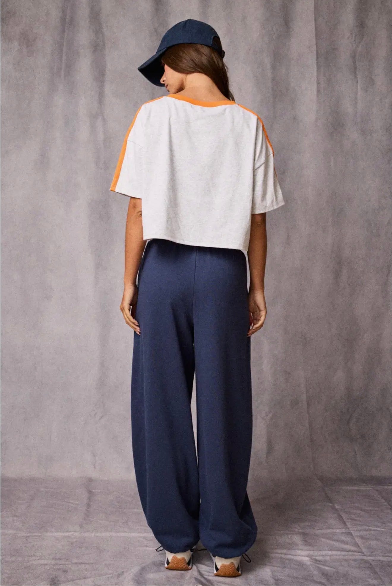 Papermoon Contrast Trim Cropped Tee