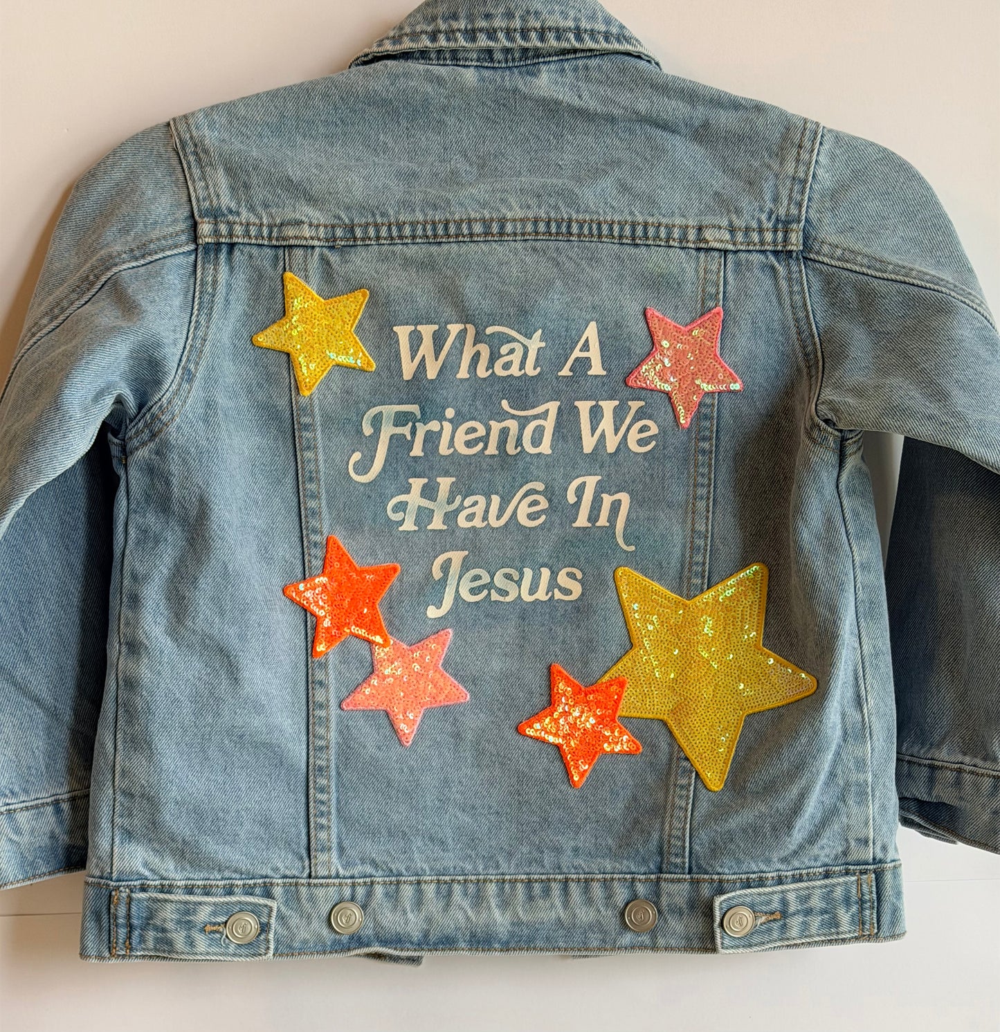 Youth, What A Friend We Have In Jesus Jean Jacket w/ 6 Small Stars