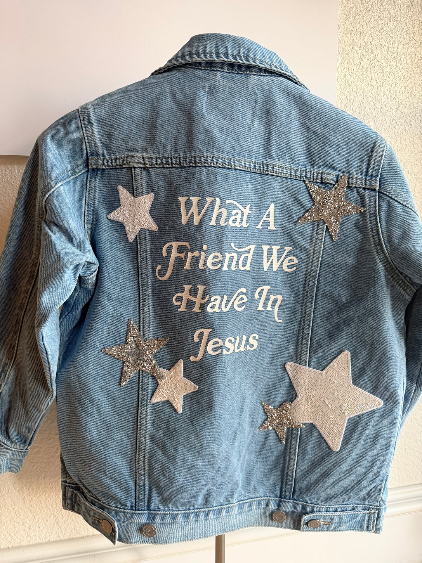 Youth, What A Friend We Have In Jesus Jean Jacket w/ 6 Small Stars