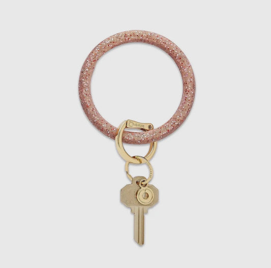 Oventure Silicone Big O Key Ring- Red Hot Confetti