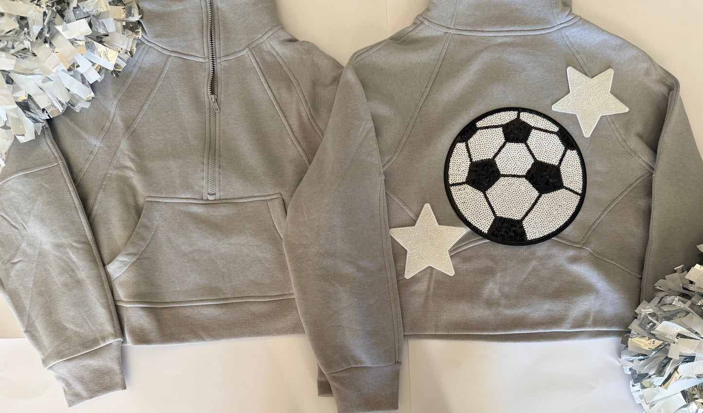 Woman's Pocket Hoodie w/ Large Sport patch and 2 Stars