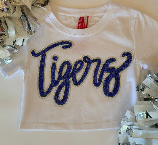 Youth White Crop Tee w/ Large Patch