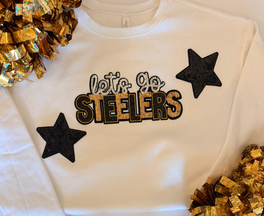 Steelers Patch Sweatshirt w/ 2 Large Stars