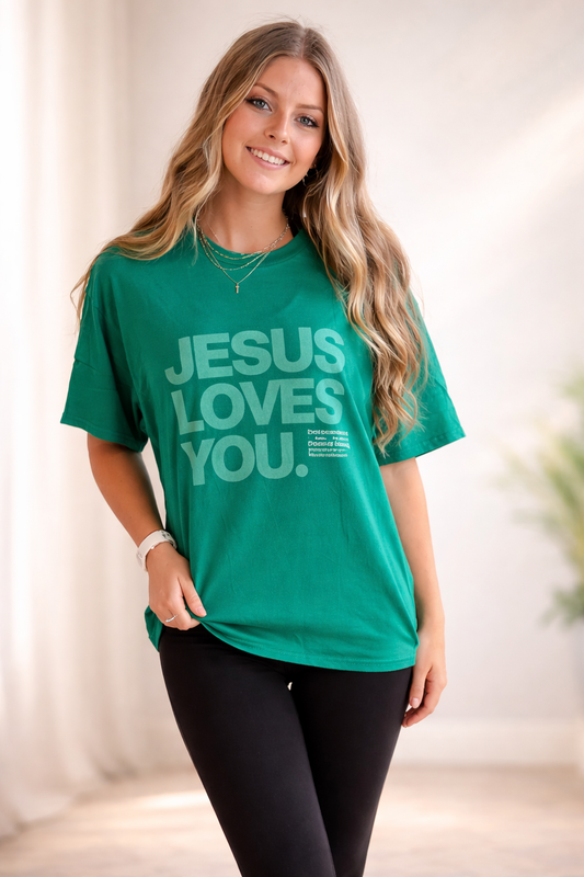 Adult Jesus Loves You Tee