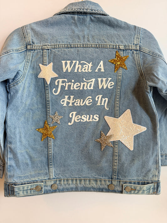 Youth, What A Friend We Have In Jesus Jean Jacket w/ 6 Small Stars