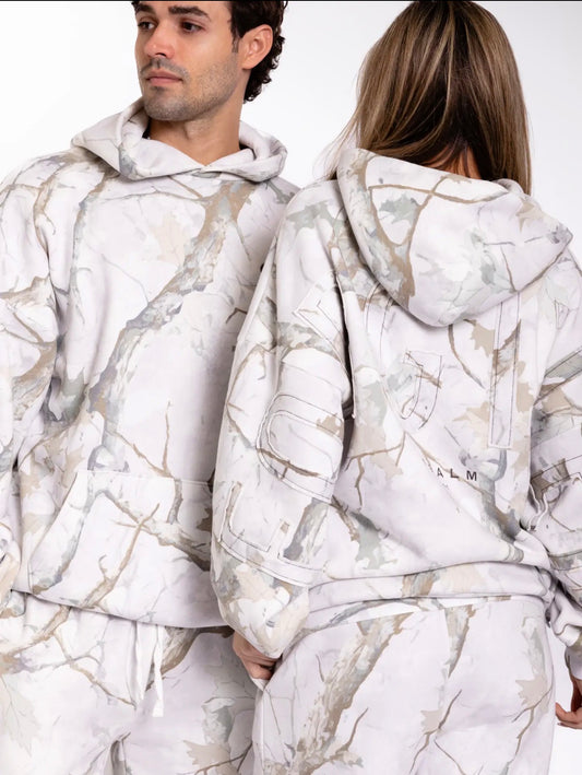Unisex Kingdom Patchwork Hoodie-Forgiven Light Camo