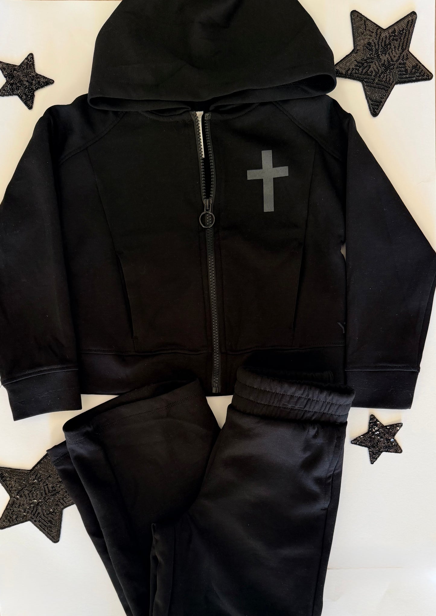 Toddler 3 Piece Pant and Jacket Set w/ Cross