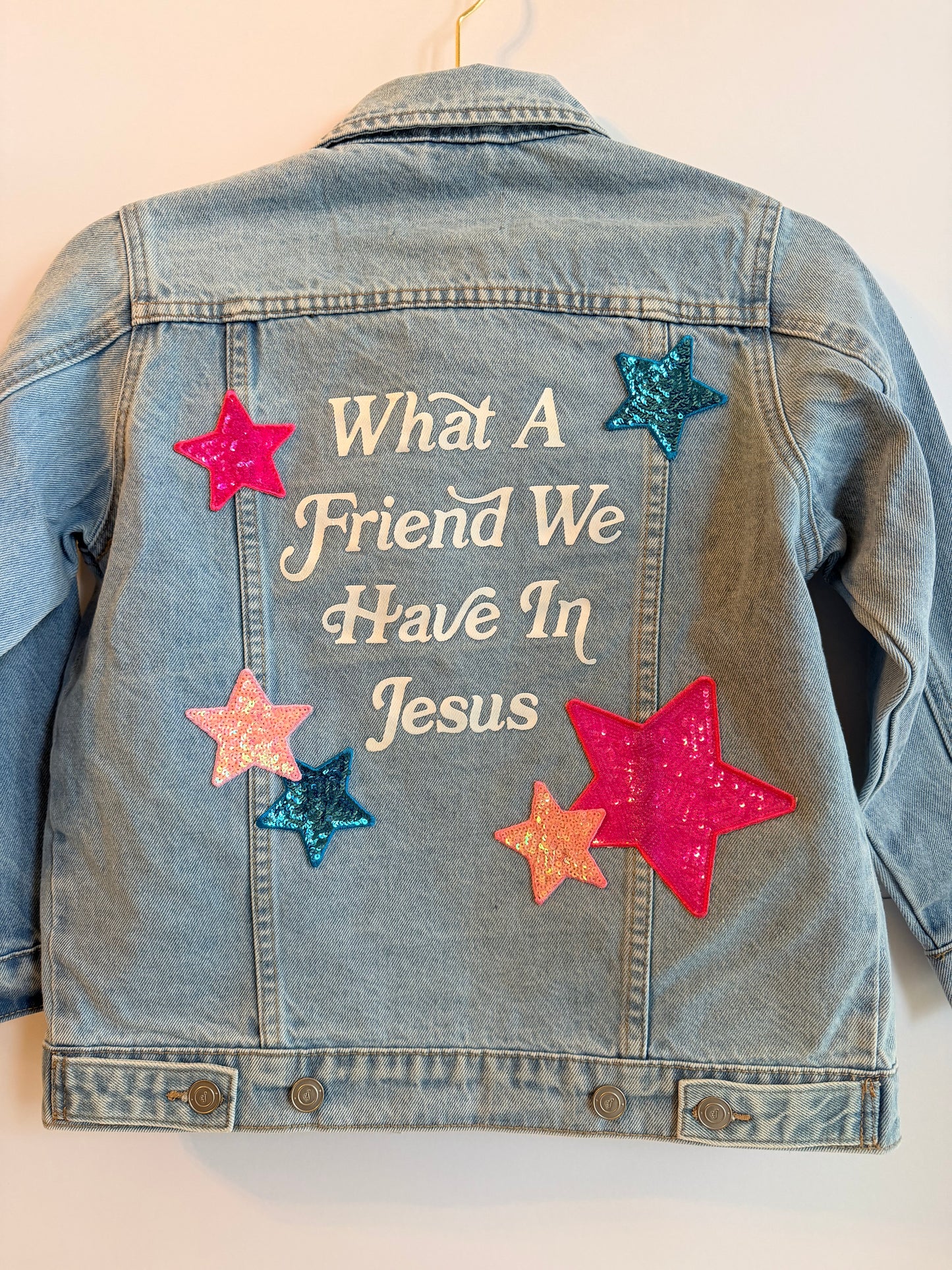 Youth, What A Friend We Have In Jesus Jean Jacket w/ 6 Small Stars
