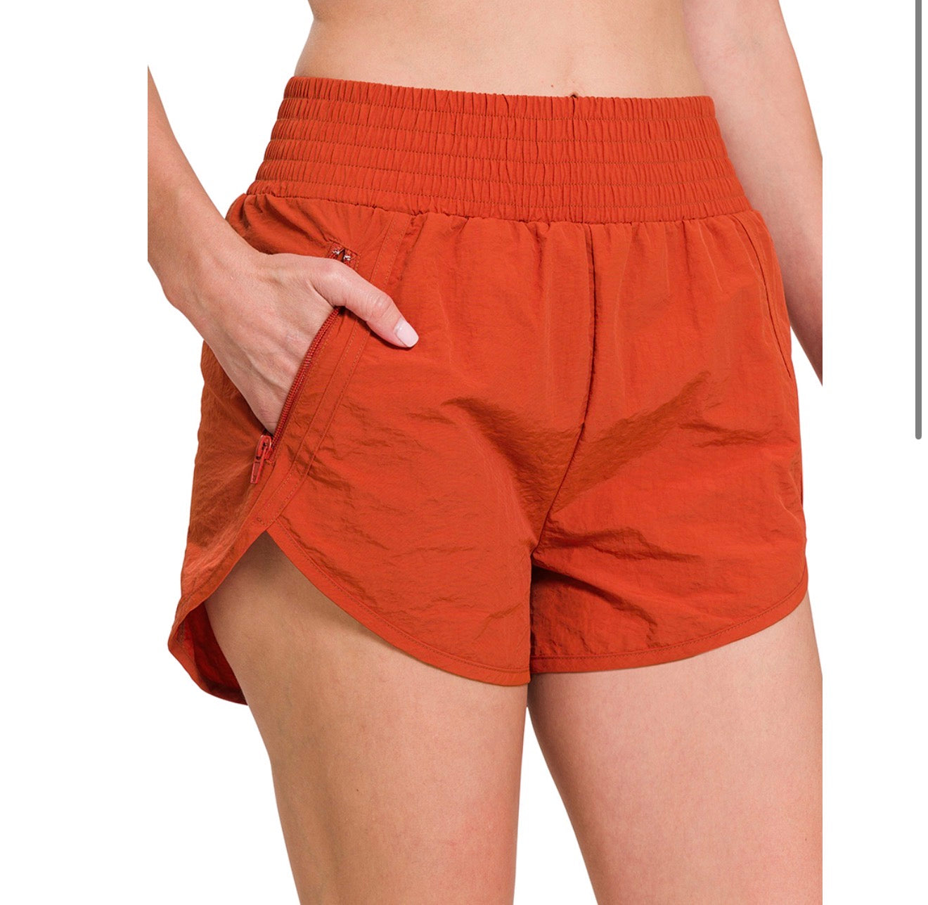 Burnt Orange Women's Windbreaker Shorts