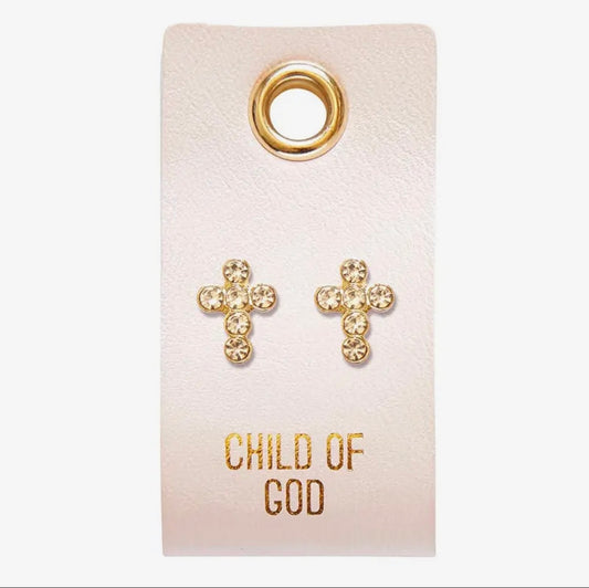 Small Cross Stud Earrings