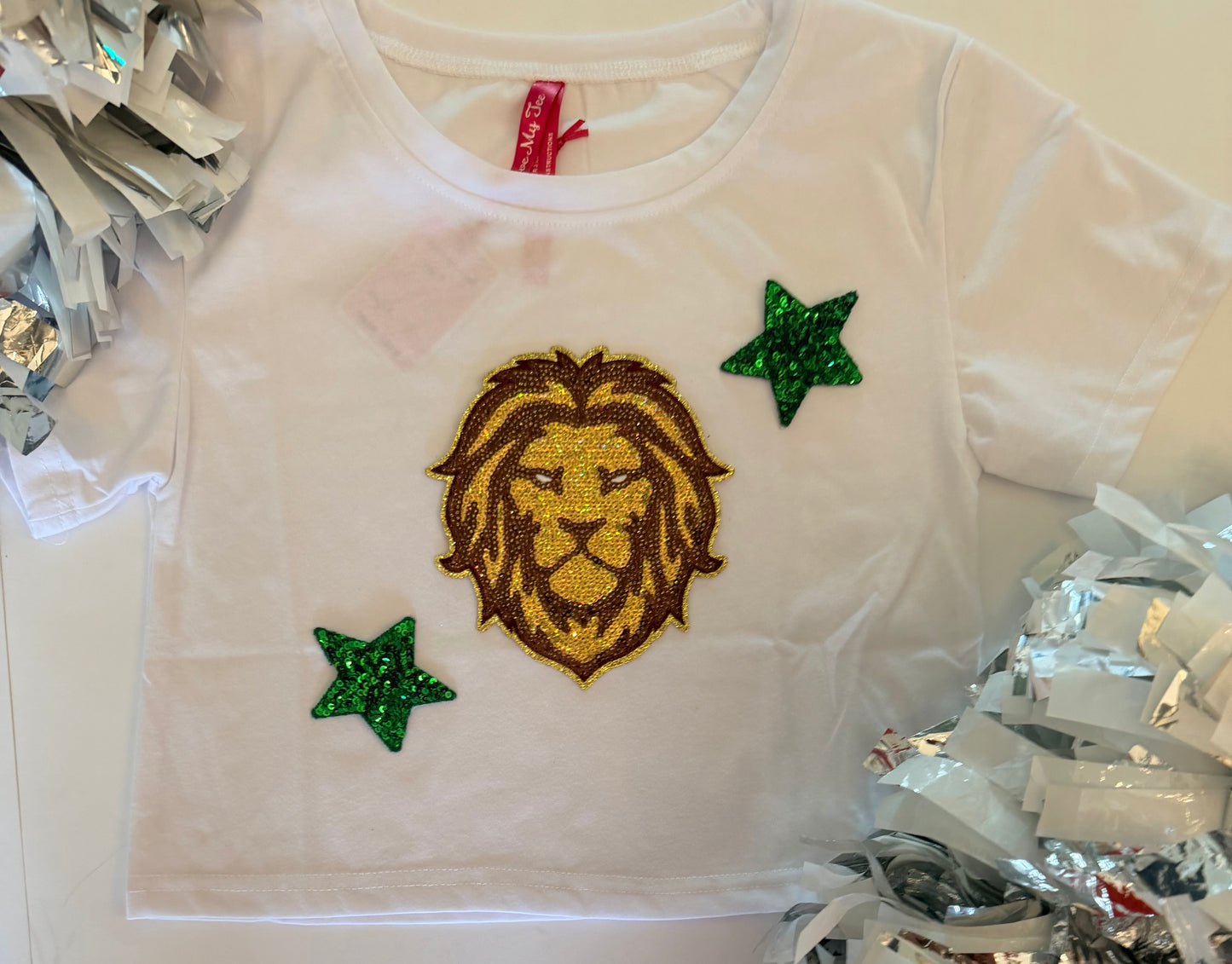 Youth White Crop Tee w/ Large Patch+ 2 Stars
