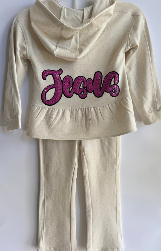 Toddler Half Zip Flared Pant Set