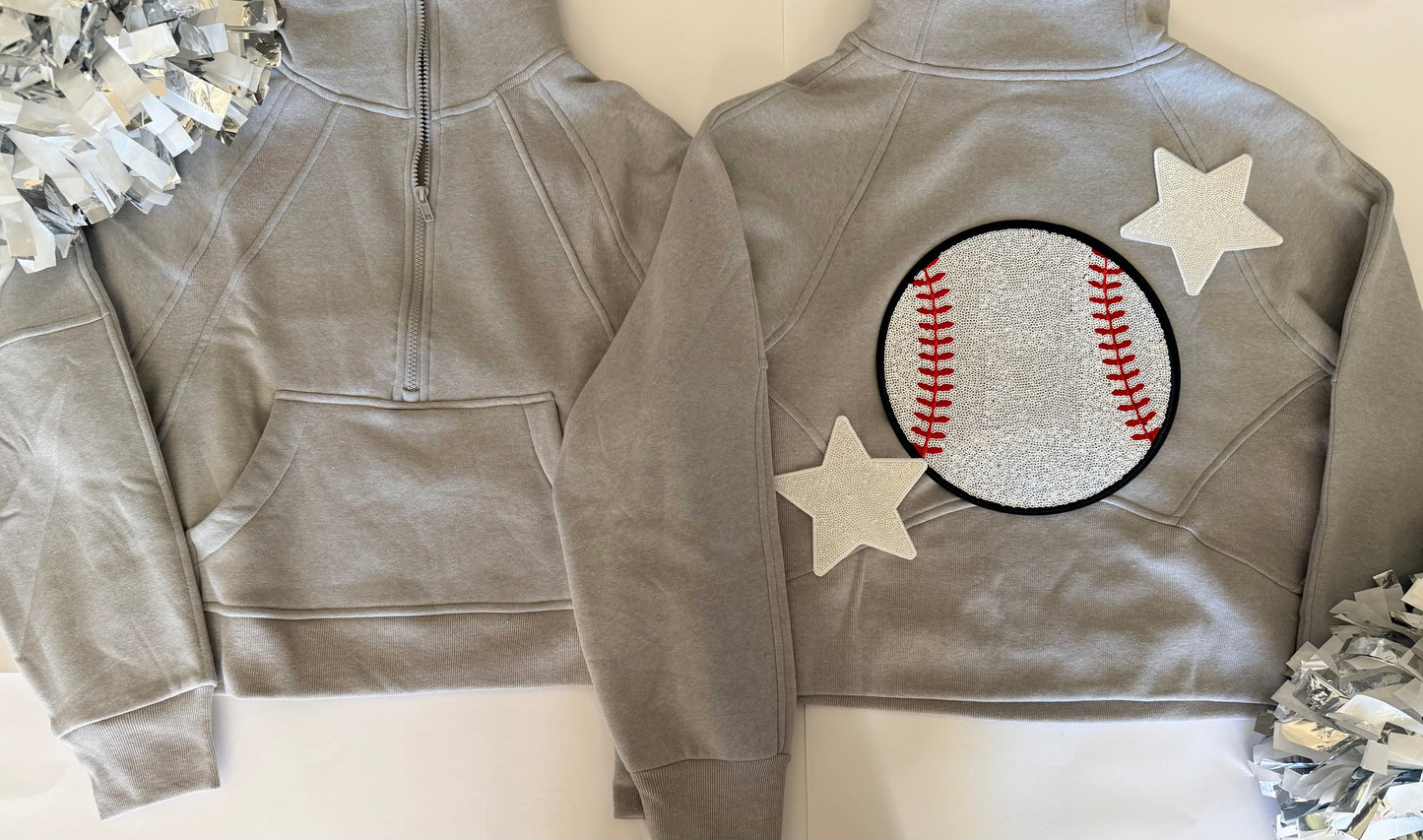 Woman's Pocket Hoodie w/ Large Sport patch and 2 Stars