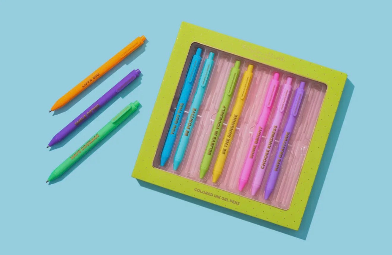 Taylor Elliott Motivational Set of Ten Gel Pens