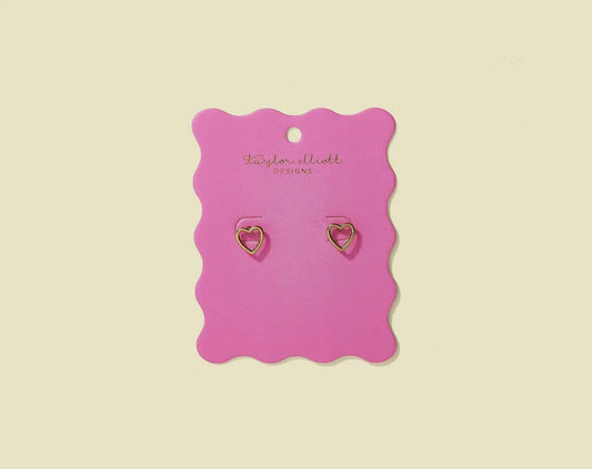 Taylor Elliott Gold Heart Earrings