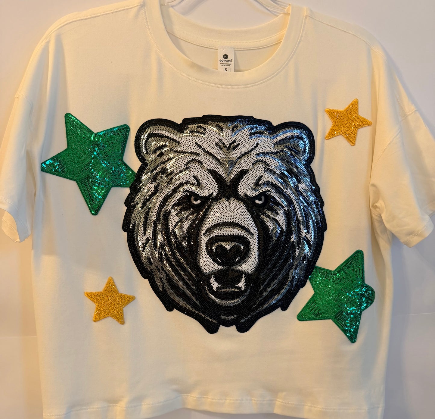 Woman's Crop Bears Tee w/ 4 Stars