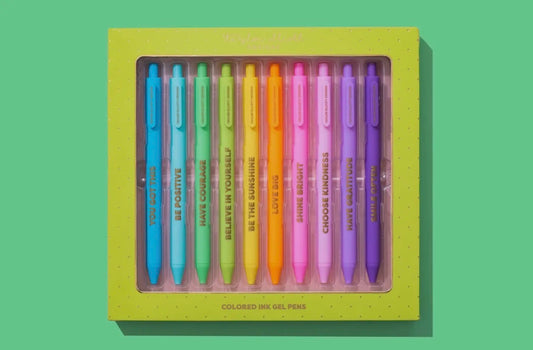Taylor Elliott Motivational Set of Ten Gel Pens