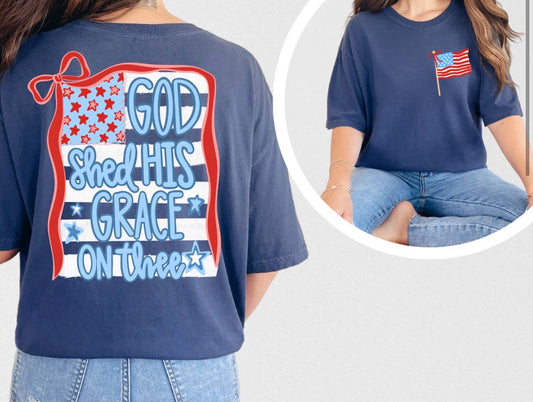Woman's, God Shed His Grace Tee