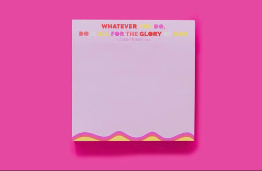 Taylor Elliott Glory of God Sticky Note Pad