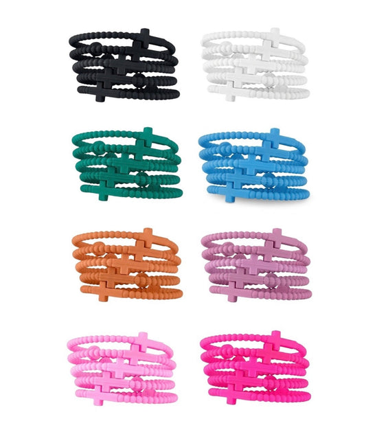 Jesus Cross Silicone Bracelets