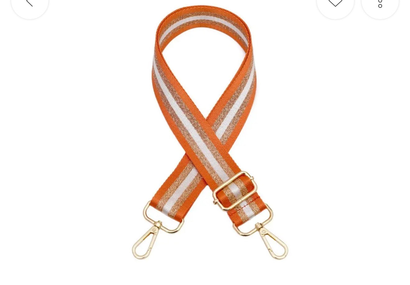 Game Day Purse Strap- Striped Metallic