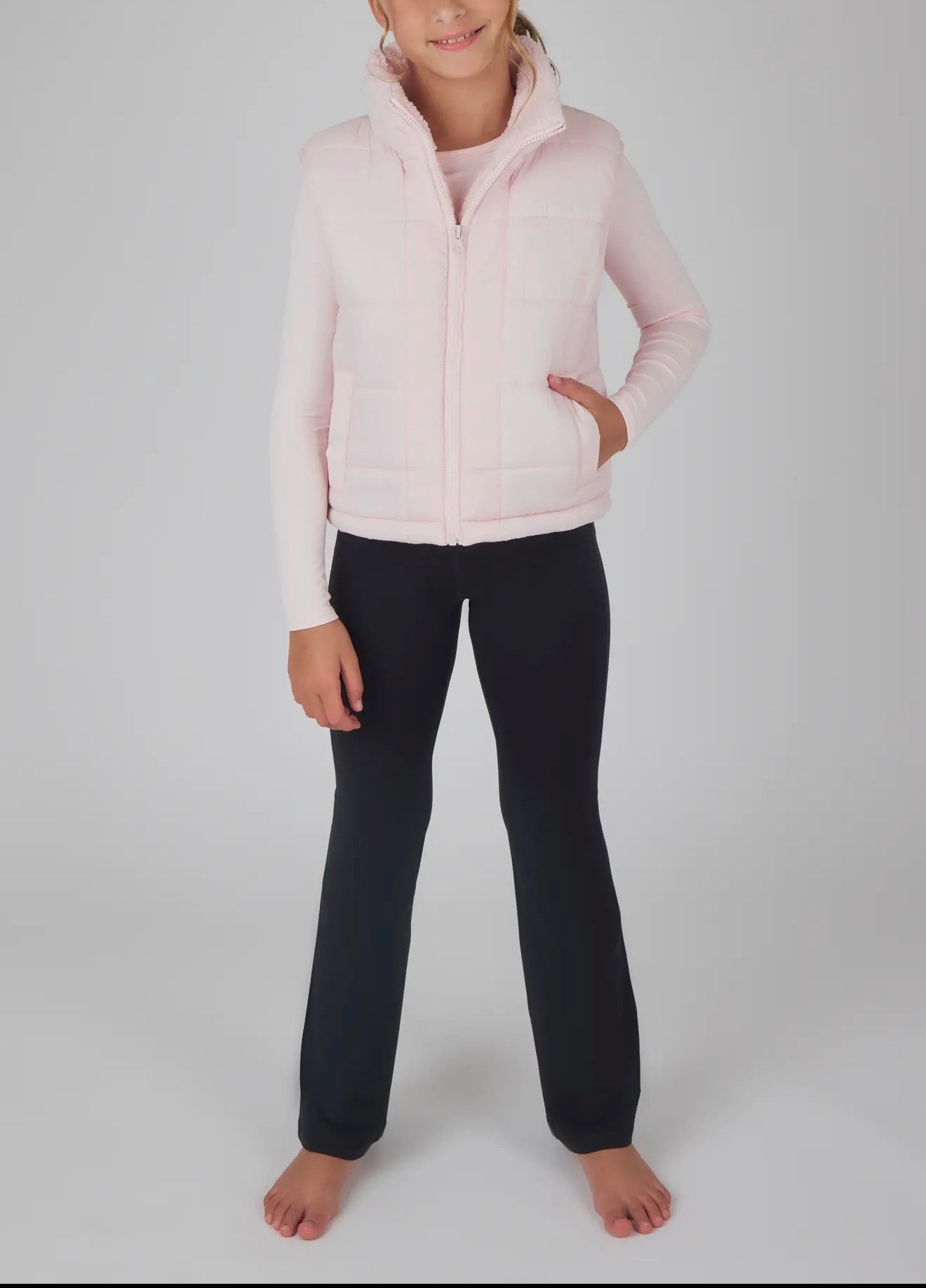 Youth Girls Vest, Long Sleeve Top and Flare Pant-3 PC Set