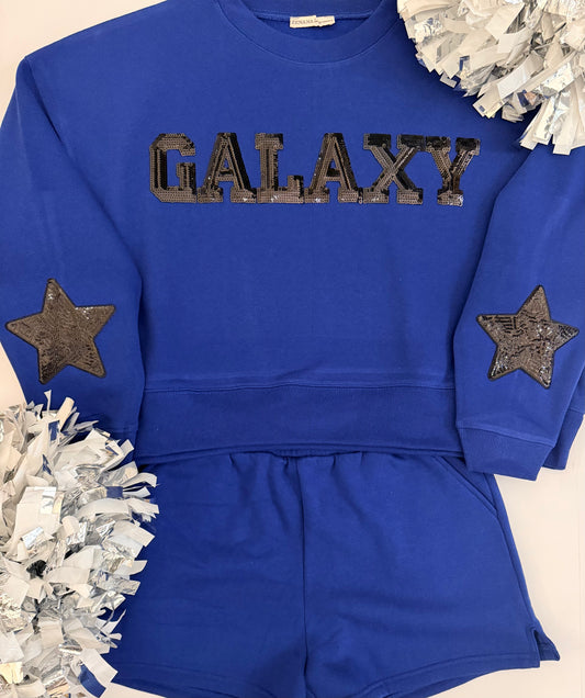 Woman's Sweatshirt + Short Set with Custom Galaxy