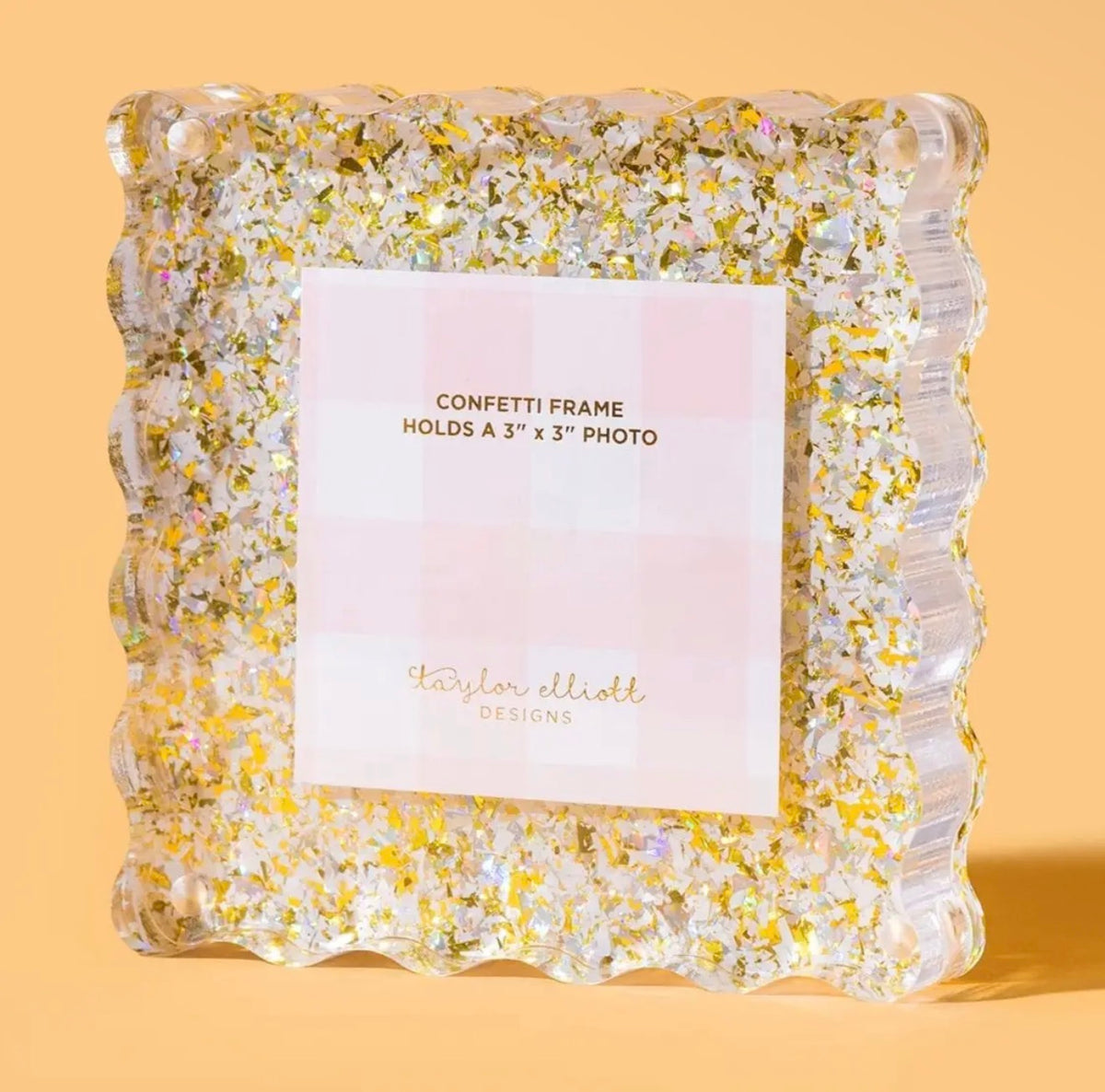 Taylor Elliott Acrylic Gold Pearl Confetti Picture Frame