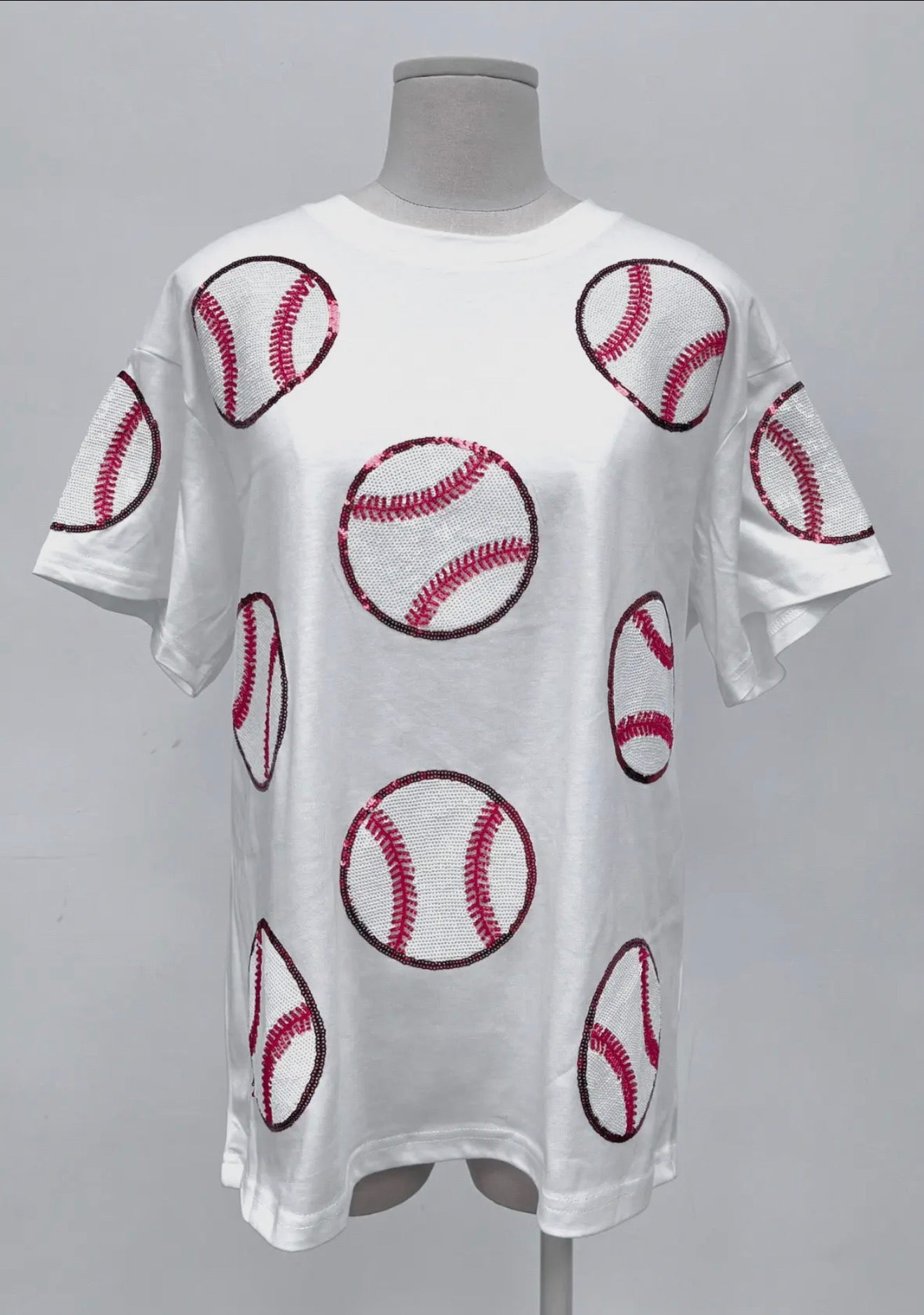 Woman's Sequin Baseball Tee