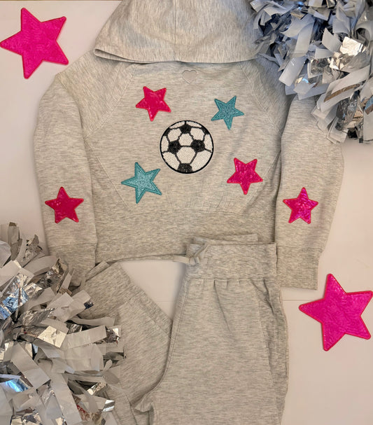 Youth Hoodie and Jogger Set w/ Small Patch+ 6 Stars