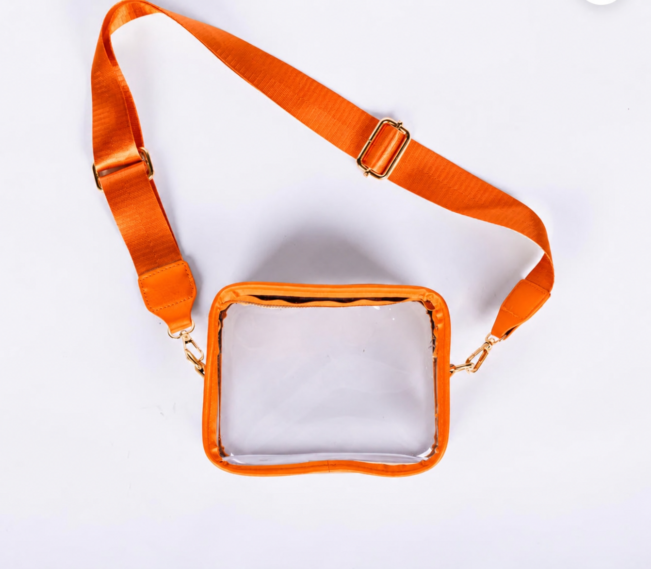 Orange-Clear Stadium Crossbody Bag