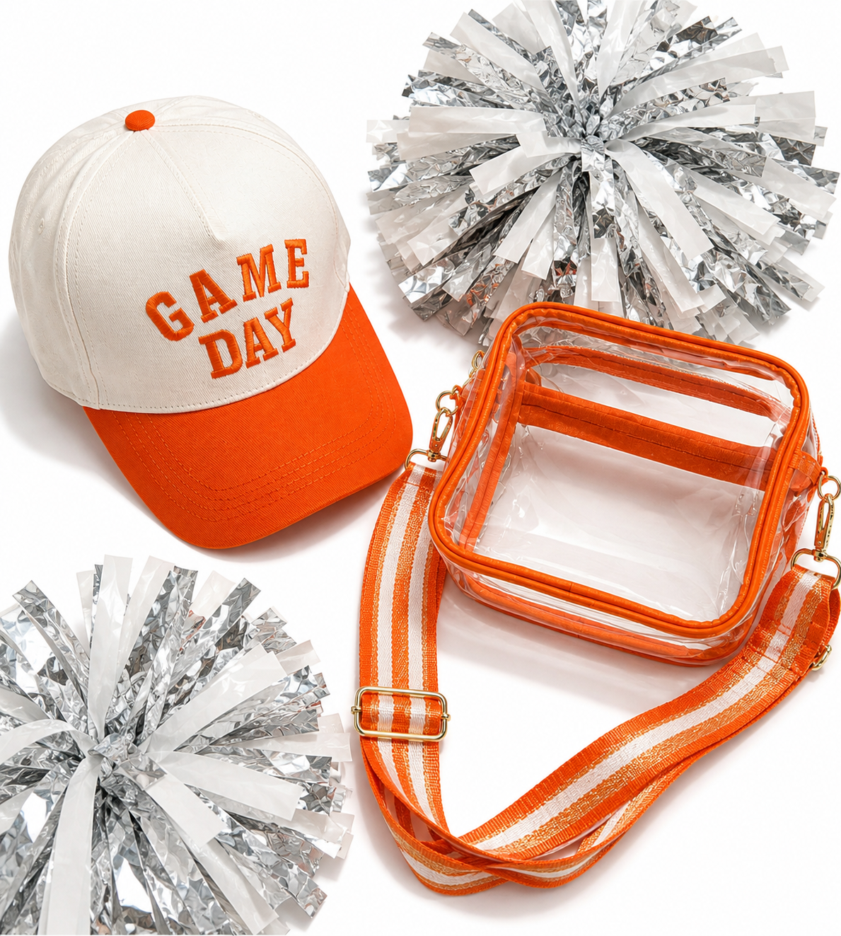 Game Day Purse Strap- Striped Metallic