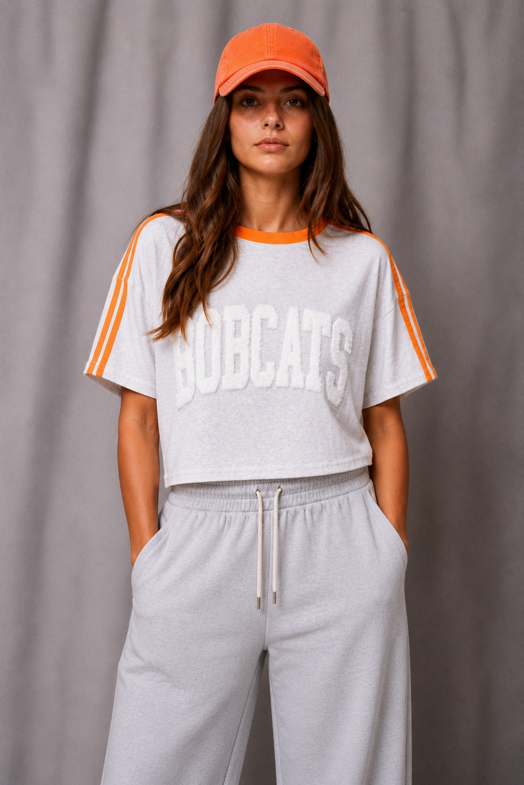 Papermoon Contrast Trim Cropped Tee w/ Large Patch
