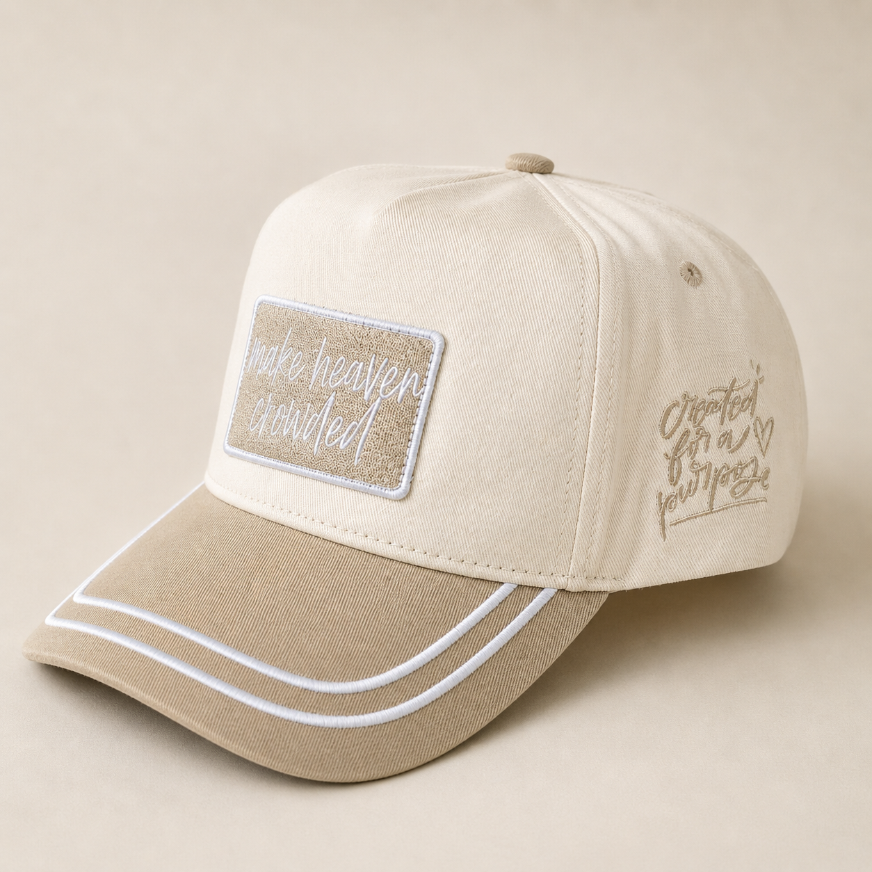 Make Heaven Crowded Neutral Trucker Hat