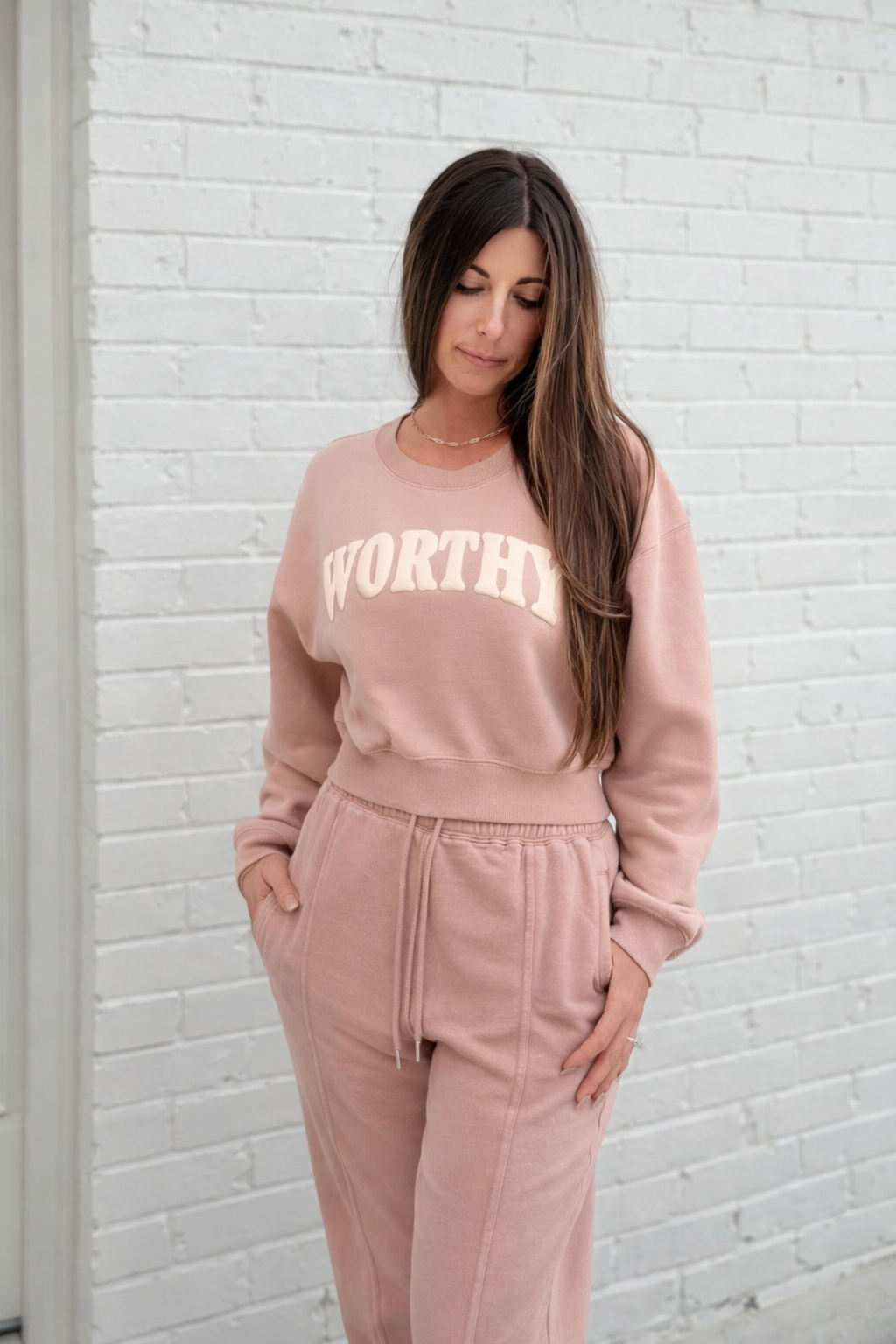 Woman's Worthy Crop + Sweatpant Set