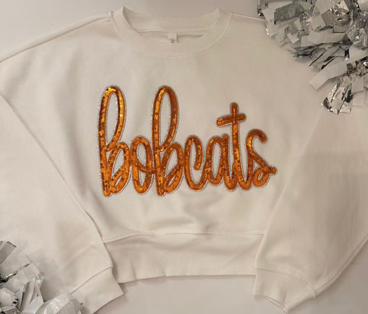 Bobcats Single Patch Crop Sweatshirt