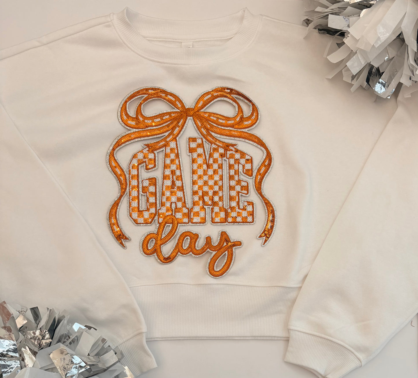 Game Day Single Patch Crop Sweatshirt
